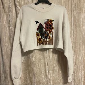 Grandma cropped sweatshirt size large